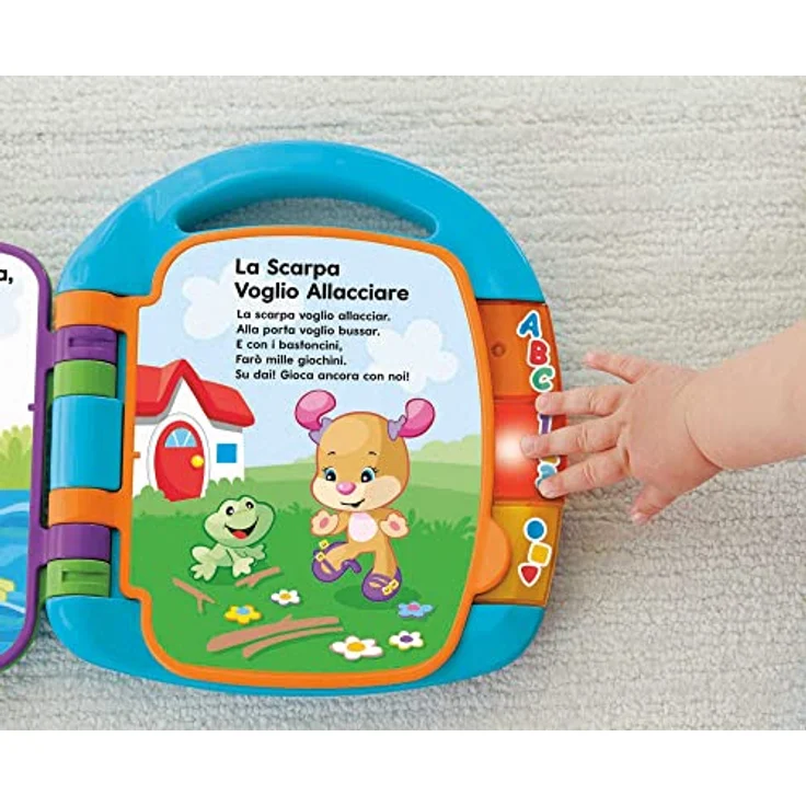 Fisher-Price CDH49 Lyrics and Learning Book, Musikspielzeug für Kinder ab 6 Monaten, mit Leuchttasten zur Förderung von Sprache und Motorik – Bild 3