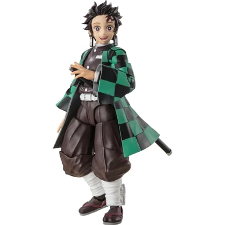 BANDAI SPIRITS S.H. Figuarts Demon Slayer: Kimetsu no Yaiba Tanjiro Kamado, 14 cm Figurine mit optionalen Teilen und hoher Beweglichkeit – Bild 1