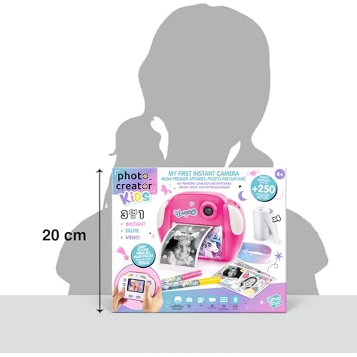 Canal Toys Photo Creator Licorne, Kinderkamera mit 12 MP und 1080p Videoaufnahme, rosa – Bild 10