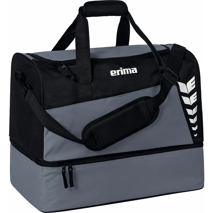 Erima Sporttasche SIX WINGS Sporttasche mit Bodenfach, Kinder, moderner SIX WINGS Print, integriertes Bodenfach, blau