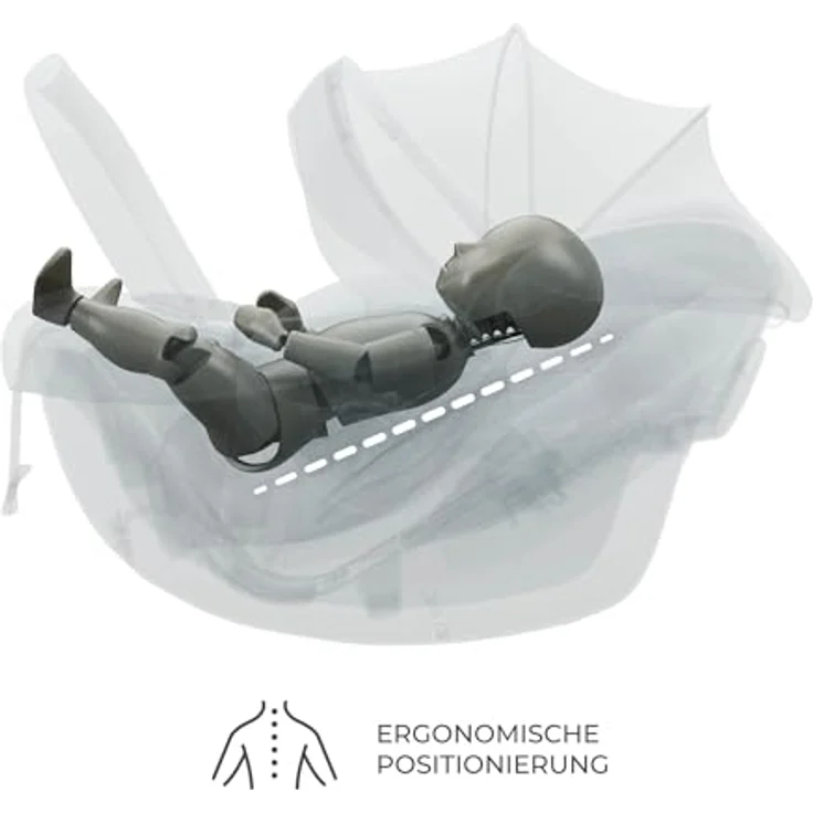 Kinderkraft i-Lite Babyschale mit Endura Safe FX Basis, ultraleicht 3,2 kg, i-Size konform, 90° Drehfunktion, inkl. Neugeboreneneinlage – Bild 7