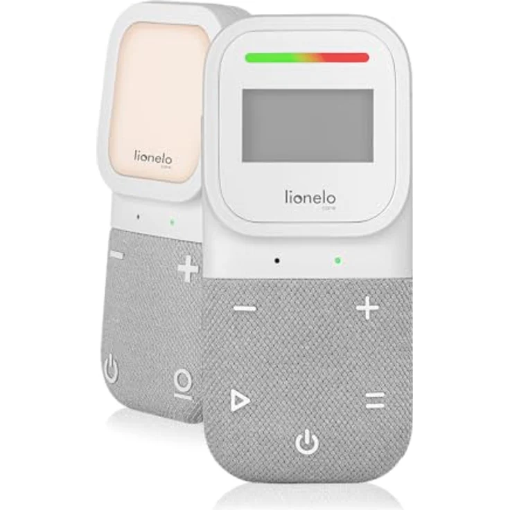 Lionelo Babyline 2.3 Audio-Babyphone mit Nachtlicht, Reichweite bis zu 400 m, LCD-Display, Gegensprechfunktion, EcoVox-Modus, Schlaflieder, Alarm und Temperaturanzeige – Bild 1