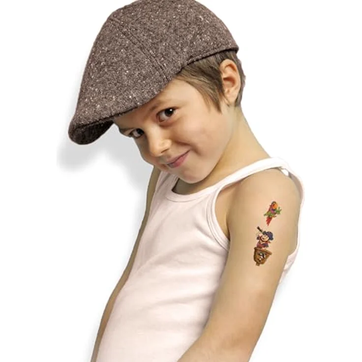 Avery Zweckform Kindertattoo Piraten 56683, Temporäre Tattoos für Kinder, dermatologisch geprüft, einfach aufzutragen und zu entfernen – Bild 4