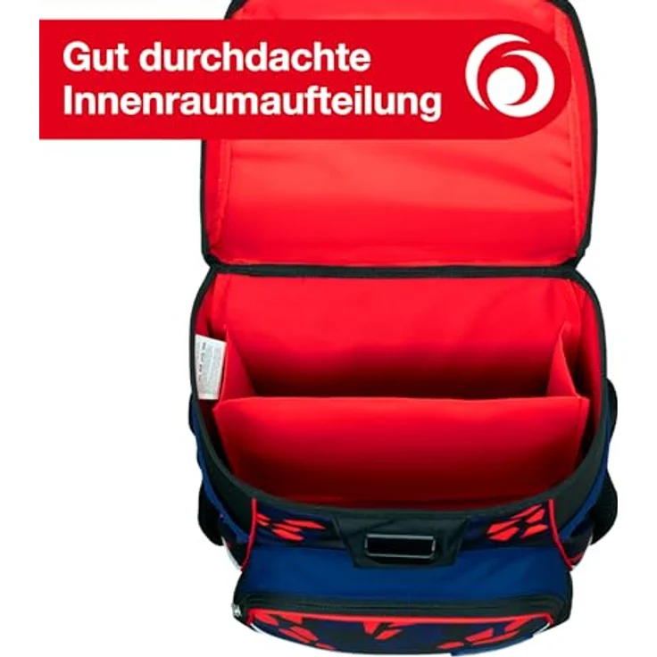 Herlitz Schulranzen Set Loop Plus 2026, 4-teiliges Jungen Set in Rot mit ergonomischem Design und 17 Litern Volumen – Bild 6