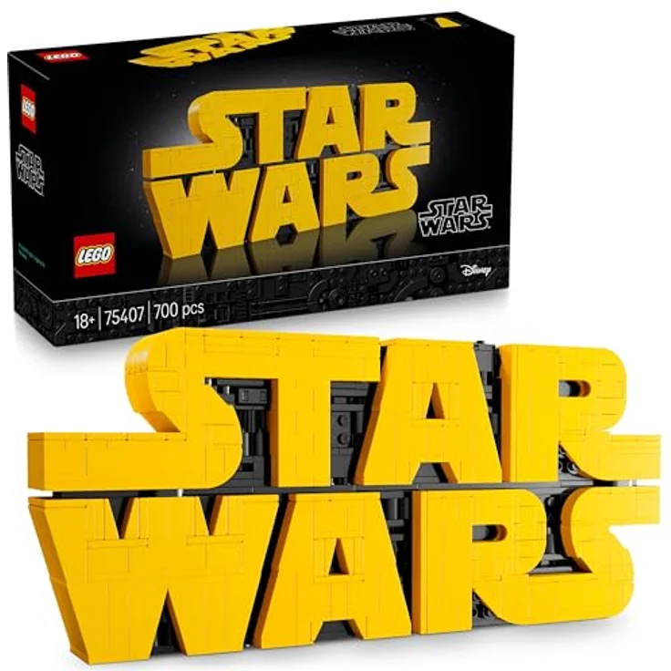 LEGO Star Wars™ 75407, Wars Logo aus Steinen Bausatz mit 700 Teilen, 3D-Dekoration für Erwachsene, Mehrfarbig – Bild 1
