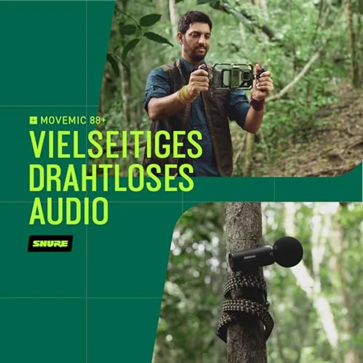 Shure MoveMic 88+ Drahtloses Mikrofonset, professioneller Audio-Recorder für Film-/Feld-Aufnahmen, Stereo-Mikro mit 4 Richtcharakteristiken, kompatibel mit iOS/Android über Motiv App – Bild 3