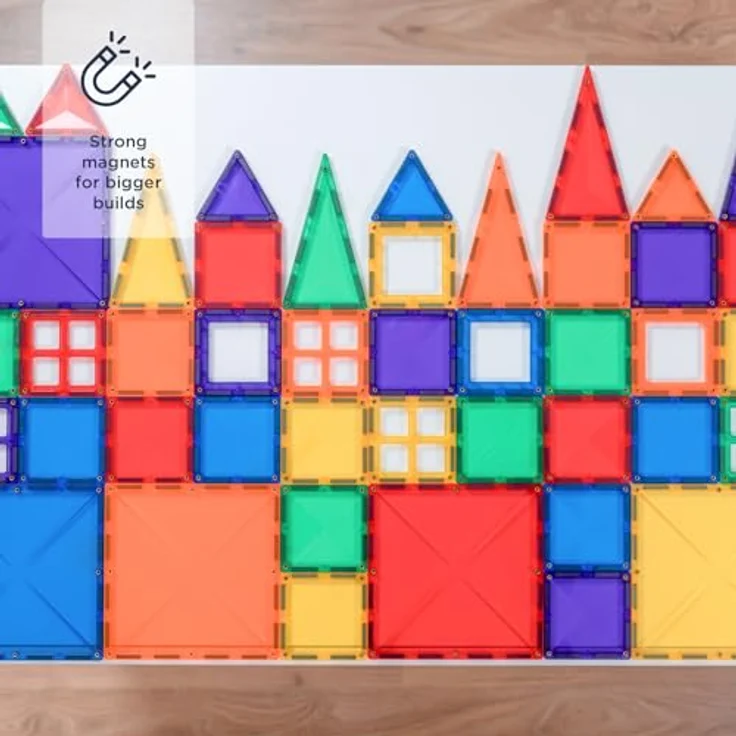 Connetix Magnetspielbausteine Rainbow Starter Pack, verstärkte Magnete pädagogisches Lernspiel, (Open Play, 60 Teile), ab 3 Jahren - Preisvergleich – Bild 2