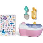 BABY Born Toilette für Puppen 36 und 43 cm, mit Geräuschfunktion, Zubehör und Unterwasserwelt-Stickern
