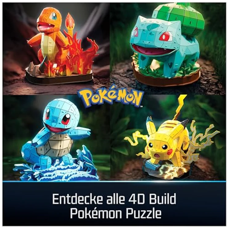 Spinmaster 3D-Puzzle 4D Build - Pokémon Bisasam, detailreicher 3D-Modellbausatz mit 195 stabilen Ausstanz-Teilen, 29 x 24 x 24 cm, empfohlen ab 12 Jahren – Bild 6