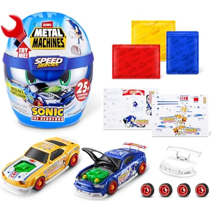 ZURU Metal Machines Speed Heroes Sonic the Hedgehog, Sammelfigur in verschiedenen Farben, ab 4 Jahren – Bild 4