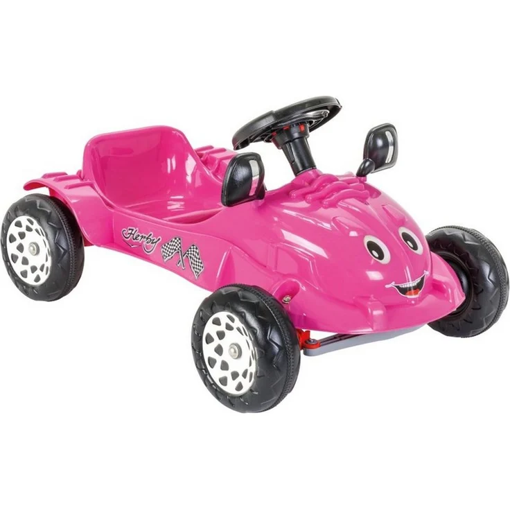 Pilsan Tretauto Herby 07302, blau, Go-Kart Kinderauto mit Lenkradhupe, Pedalen, ab 3 Jahren, max. 35 kg Traglast