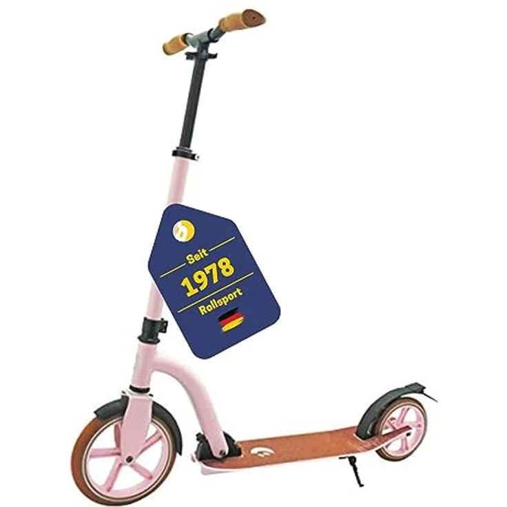 Best Sporting VINTAGE Klapp-Scooter, 230er und 180er Rollen, höhenverstellbar, matt pink, für Erwachsene – Bild 1