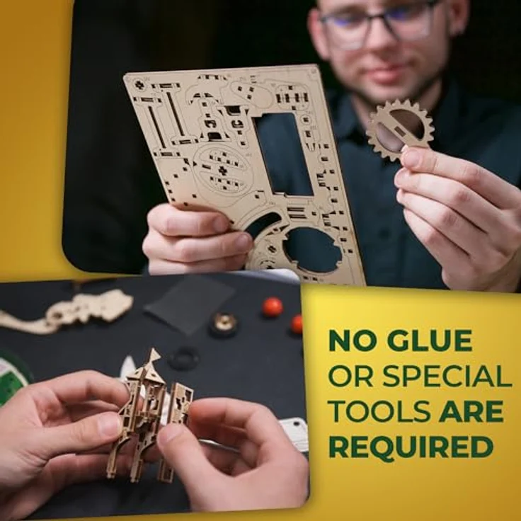 UGEARS Harry Potter Quidditch Flipper - 3D Holzpuzzle im Magic Holz Stil - Modellbausatz für Erwachsene – Bild 5