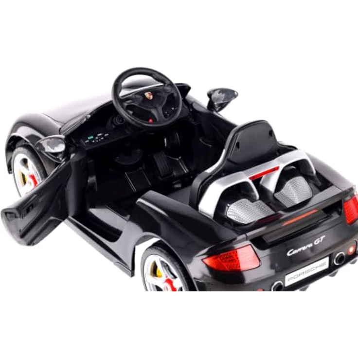 Sun Baby Porsche Carrera GT, Elektro Kinderfahrzeug mit 12V Akku, MP3, Fernbedienung und Sicherheitsgurten, schwarz – Bild 9