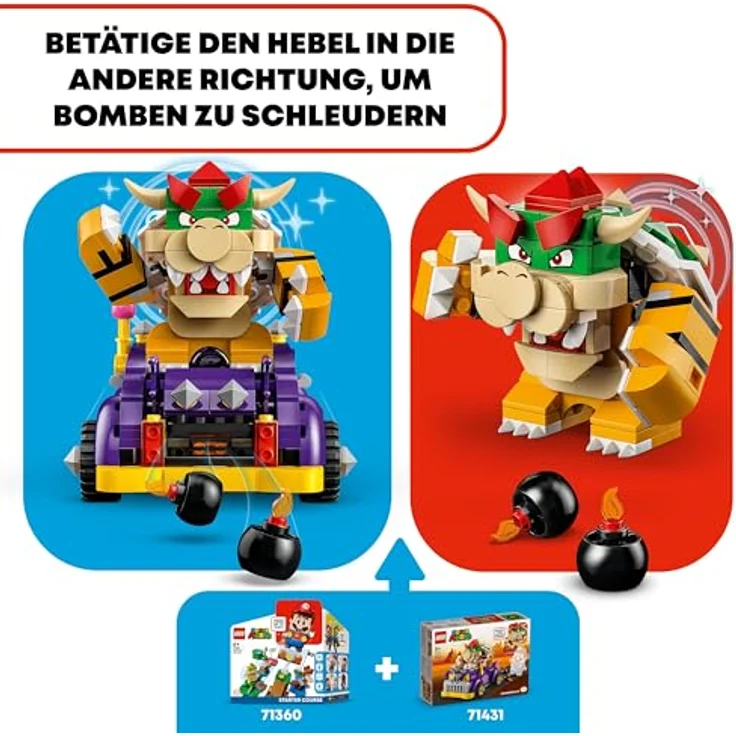 LEGO Super Mario Bowsers Monsterkarre – Erweiterungsset, Auto-Spielzeug mit Bowser-Figur für Jungs und Mädchen, Gamer-Geschenk zum Valentinstag oder Geburtstag für Kinder ab 8 Jahren 71431 – Bild 5