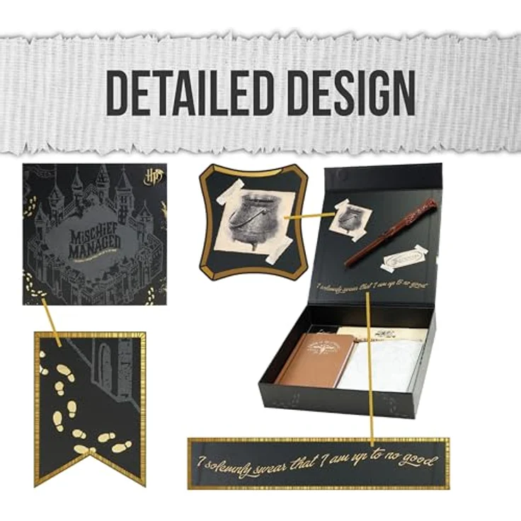 Blue Sky Studios Harry Potter Geschenkbox, Karte des Rumtreibers mit Schreibset, Sammelfigur – Bild 4