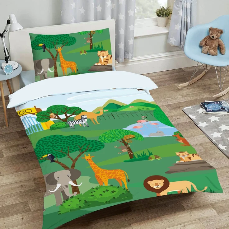 Zoo Bettwäsche Digitaldruck ESPiCO Sleep and Dream 135 x 200 + 80 x 80 cm – Bild 4