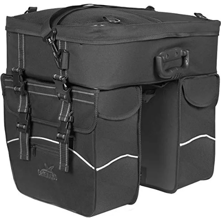 Greenlands Touring Taschenset (3-Teilig) Gepäckträgertasche Schwarz 60 Liter – Bild 1