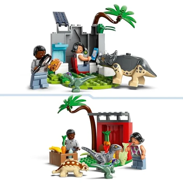 LEGO Jurassic World Rettungszentrum für Baby-Dinos, Set mit kleinen Dinosaurier-Figuren, darunter Triceratops, Ankylosaurus und Velociraptor, Geschenk zum Bauen für Jungs und Mädchen ab 4 Jahren 76963 – Bild 3