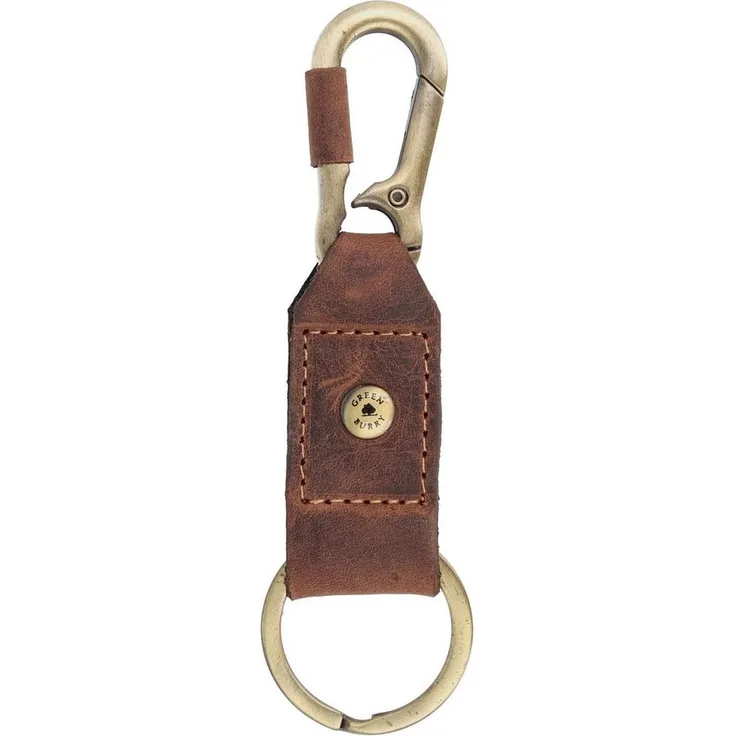 Greenburry Schlüsselanhänger Vintage, Leder mit Karabinerhaken