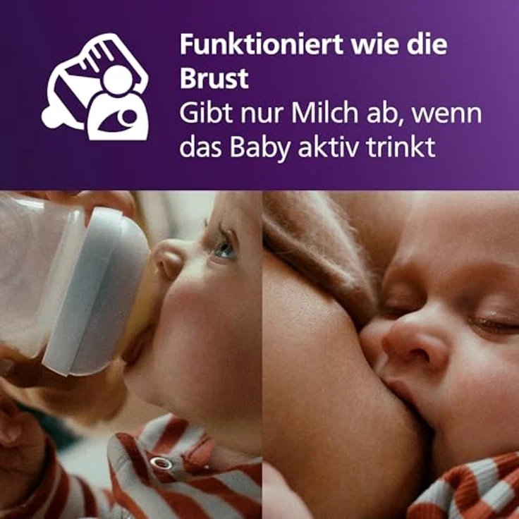 Philips AVENT Natural Response Babyfläschchen SCY906/11, 330 ml mit Durchflussrate 4, Sauger für ab 3 Monate, Anti-colic-Ventil – Bild 3