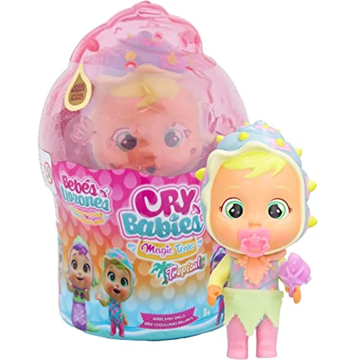 Sonstige Verlage Cry Babies Magische Tränen - Glänzende Muscheln Sandy, interaktive Puppe mit weinender-Funktion, hergestellt in Spanien
