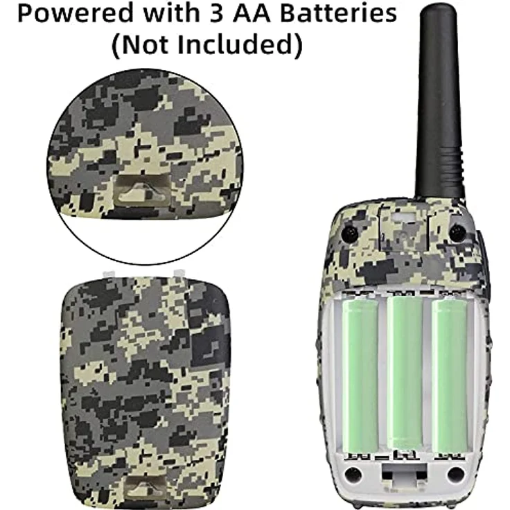 Retevis RT628 Walkie Talkie Kinder, Große Reichweite Funkgerät, Einfache Handhabung PMR446 Spielzeug ab 3-12 Jahre, Spy Gear, Reisen, 1 Paar, Tarnung – Bild 10