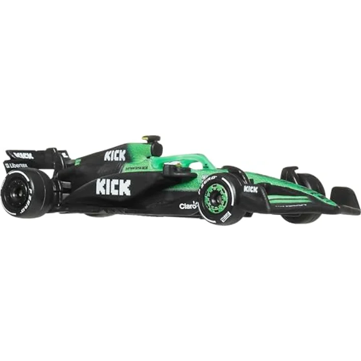 Hot Wheels Premium Spielzeugauto Formula 1 Stake F1 Team Kick Sauber, Modellfahrzeug im Maßstab 1:64 mit Metallkarosserie und Real Riders-Reifen, 2024er Lackierung – Bild 3