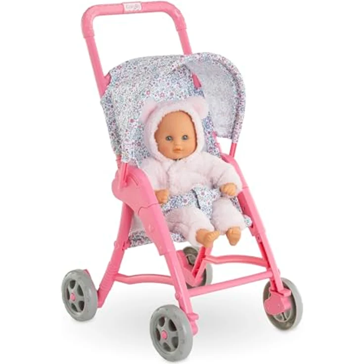 Corolle Mon Premier Poupon Puppenbuggy, floral, für 30cm Puppen, klappbares Verdeck, ab 18 Monaten – Bild 5
