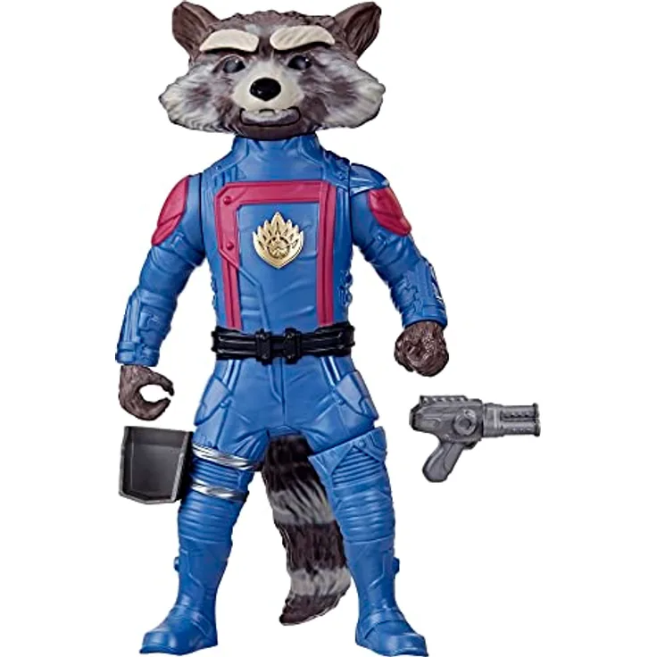 Marvel Press Guardians of The Galaxy Vol. 3, Marvel's Rocket Actionfigur mit beweglichen Augenbrauen, für Kinder ab 4 Jahren