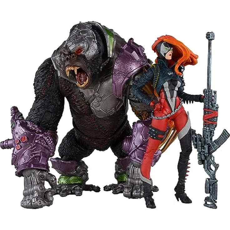 McFarlane She-Spawn Actionfigur, 18 cm, beweglich, inkl. Zubehör - Fensterbox, Sammelkarte, Ultra Articulation – Bild 1
