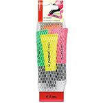 Textmarker - STABILO NEON - 4er Pack - gelb, grün, pink, orange