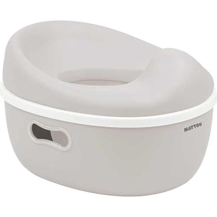 Nattou Babytopf 3in1, Töpfchen + Hocker + Toilettensitz für Kinder, Helles Beige, Einfaches Toilettentraining ab 18 Monaten bis 4 Jahre, Pflegeleicht, Material: Kunststoff – Bild 1