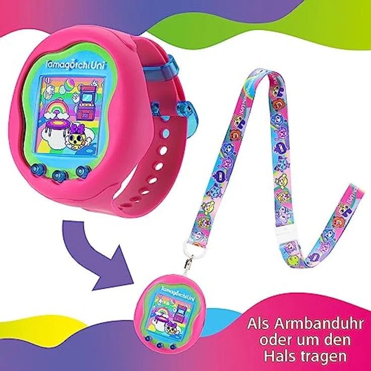 Bandai Tamagotchi Uni, interaktives virtuelles Haustier in multilingualer Version (Deutsch, Spanisch, Französisch, Japanisch, Italienisch, Portugiesisch, Englisch) – Bild 7