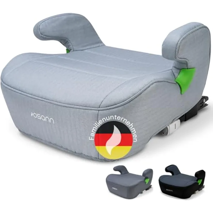 Osann Junior Isofix i-Size, Kindersitzerhöhung ab 126 cm, komfortable Sitzerhöhung mit Armlehnen, waschbare Bezug für Kinder von 7 bis 12 Jahren