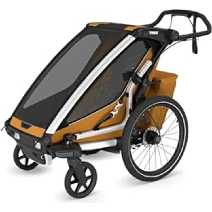 Thule Chariot Sport 2, Fahrradanhänger und Kinderwagen mit einfacher Einhandbedienung und sicherer Ein-Klick-Befestigung – Bild 7