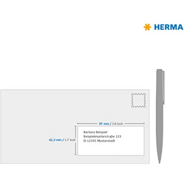 HERMA 300 Etiketten 4823, weiß, 97,0 x 42,3 mm, selbstklebend, matt, für InkJet-Druck – Bild 5