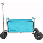 Beachtrekker Life Faltbarer Bollerwagen + Feststellbremse, klappbarer Handwagen (Luftreifen, Himmelblau) - Preisvergleich