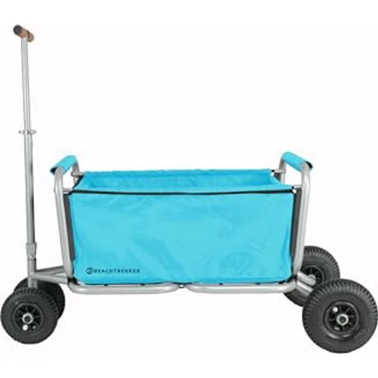 Beachtrekker Life Faltbarer Bollerwagen + Feststellbremse, klappbarer Handwagen (Luftreifen, Himmelblau) - Preisvergleich – Bild 1