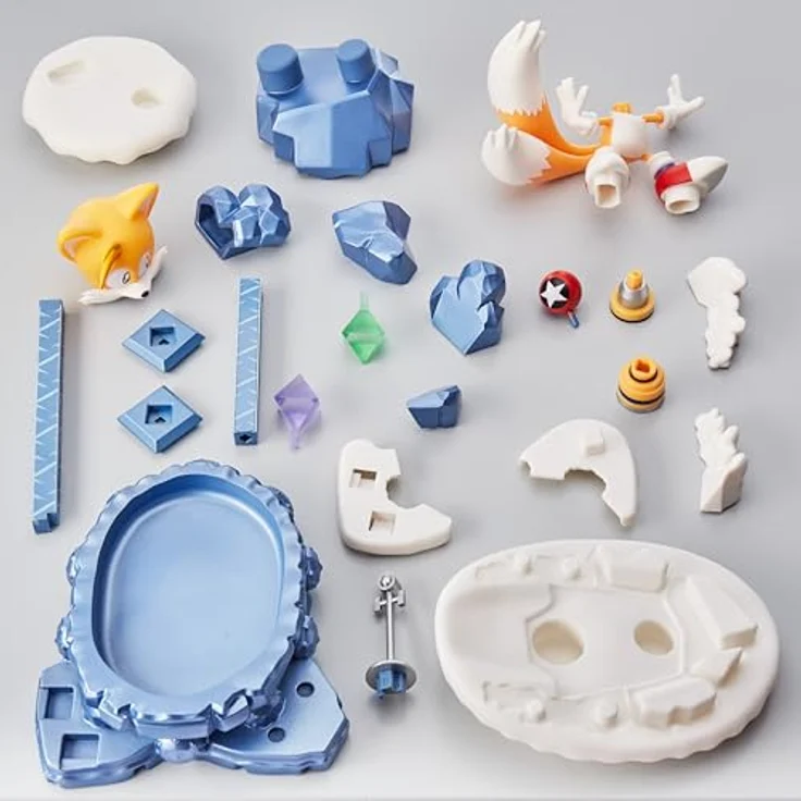 CC Countdown Characters von Numskull 2023 Sonic the Hedgehog Tails Sammlerfigur - Offizielle SEGA-Merchandise - Zusammenbaubare Adventskalenderstatue – Bild 4