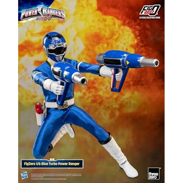 THREEZERO Power Rangers Turbo FigZero Actionfigur 1/6 Blue Turbo Power Ranger, 30 cm, mit austauschbaren Teilen und Zubehör – Bild 9