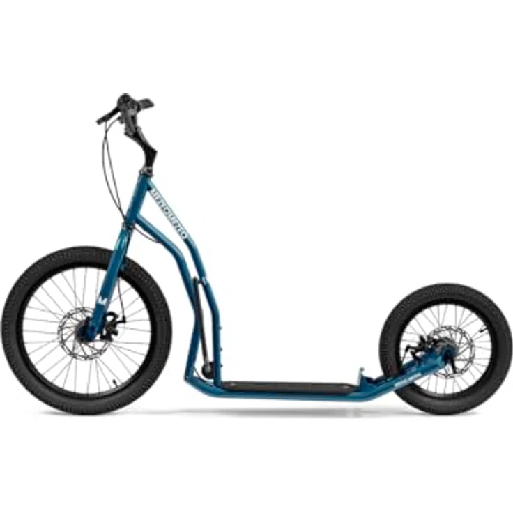 Yedoo Tretroller Mezeq, Geländetaugliches Offroad-Modell mit 20"/16" großen Rädern, blau, max. Belastbarkeit 150 kg – Bild 3
