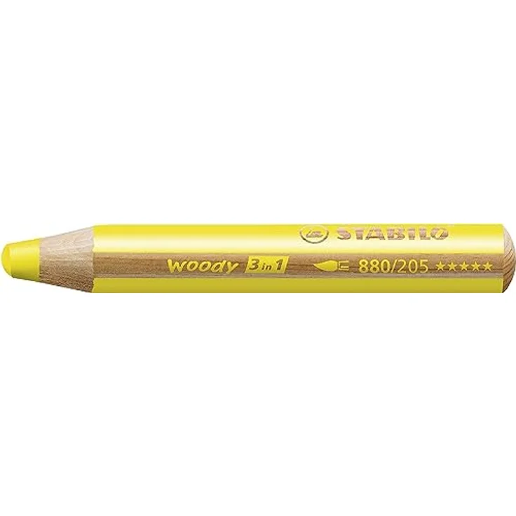 Buntstift, Wasserfarbe & Wachsmalkreide - STABILO woody 3 in 1 - 10er Pack mit Spitzer - mit 10 verschiedenen Farben – Bild 2