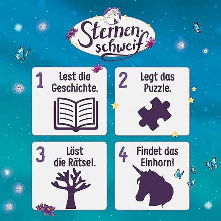 KOSMOS - Story Puzzle - Sternenschweif - Das verschwundene Einhorn, 150 Teile – Bild 4