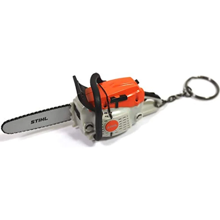Stihl 04209600003 Schlüsselanhänger Kettensäge, inklusive Batterien, rot – Bild 1