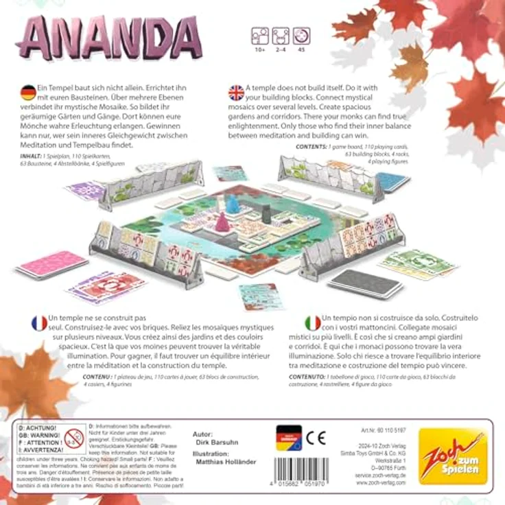 Zoch Ananda - mystisches Tempel-Gesellschaftsspiel für 2-4 Spieler, ca. 45 Min. Spiel-Dauer – Bild 2