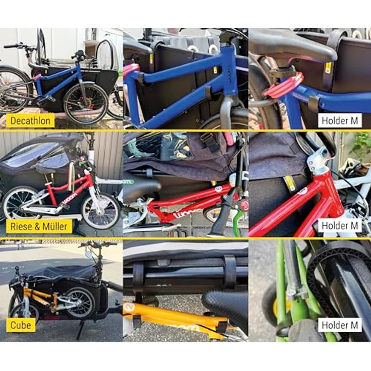 Frank Paperman Bike Holder M 2.0 – 2x Halterung für Kinderfahrrad & Laufrad am Lastenrad, robust und werkzeugfreie Montage für Kistenwandstärken bis 67 mm – Bild 12