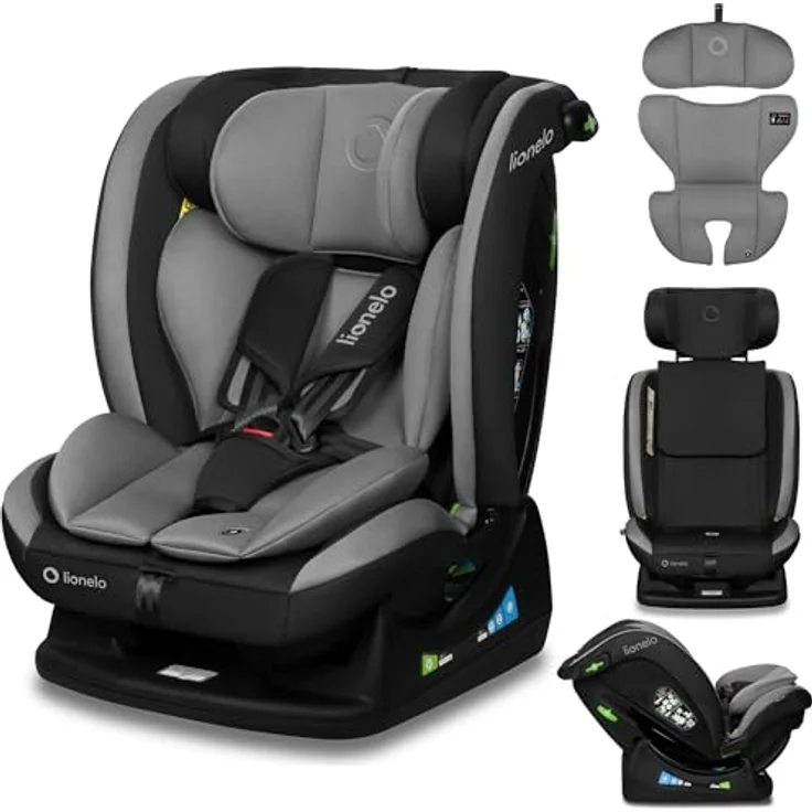 lionelo Autokindersitz AART I-SIZE, 4in1, i-Size, zusätzlicher Seitenschutz, ab Geburt bis 12 Jahre, 0,00 kg bis 50,00 kg – Bild 2