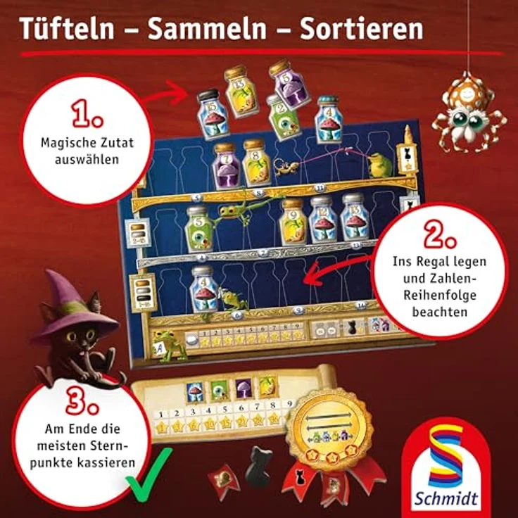 Schmidt Spiele 49468 Morty Sorty, Strategiespiel für 2-4 Spieler, ab 8 Jahren, Spieldauer ca. 30 Minuten – Bild 5