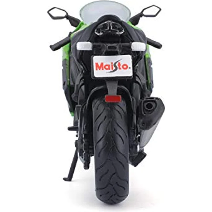 Bauer Spielwaren 2049757 Maisto Kawasaki Ninja ZX-10R: Originalgetreues Motorradmodel, Maßstab 1:12, mit Federung und ausklappbarem Seitenständer, grün (531187), Mittel – Bild 3